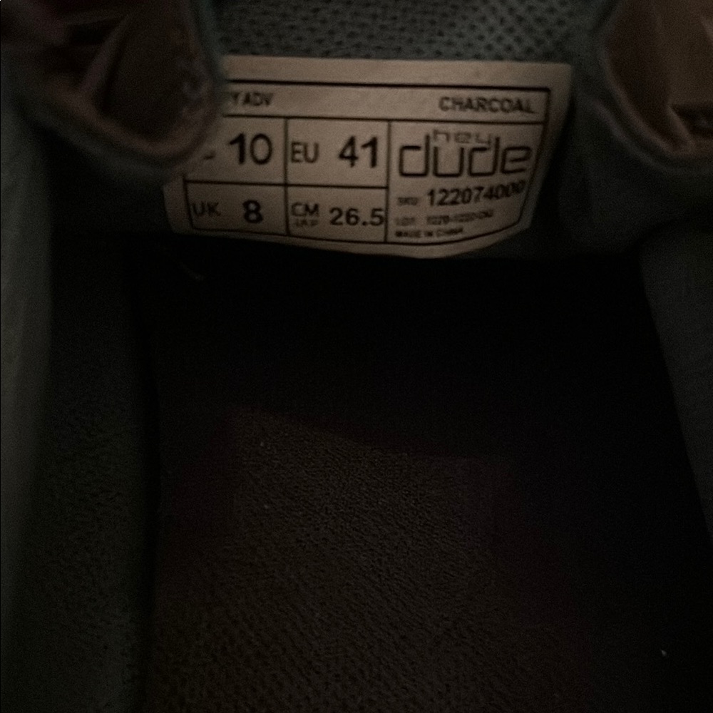 Hey Dude Charcoal Casual Shoes